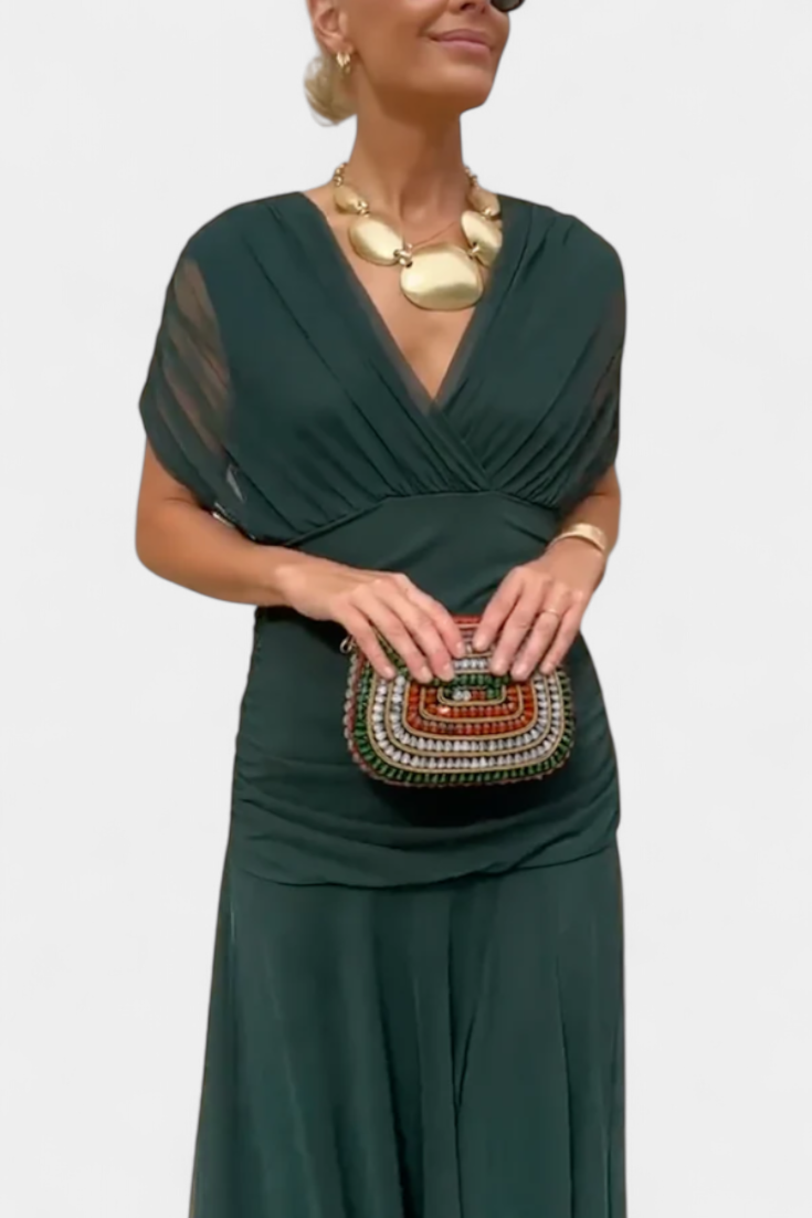 Luana - Elegantní šaty s výstřihem do V