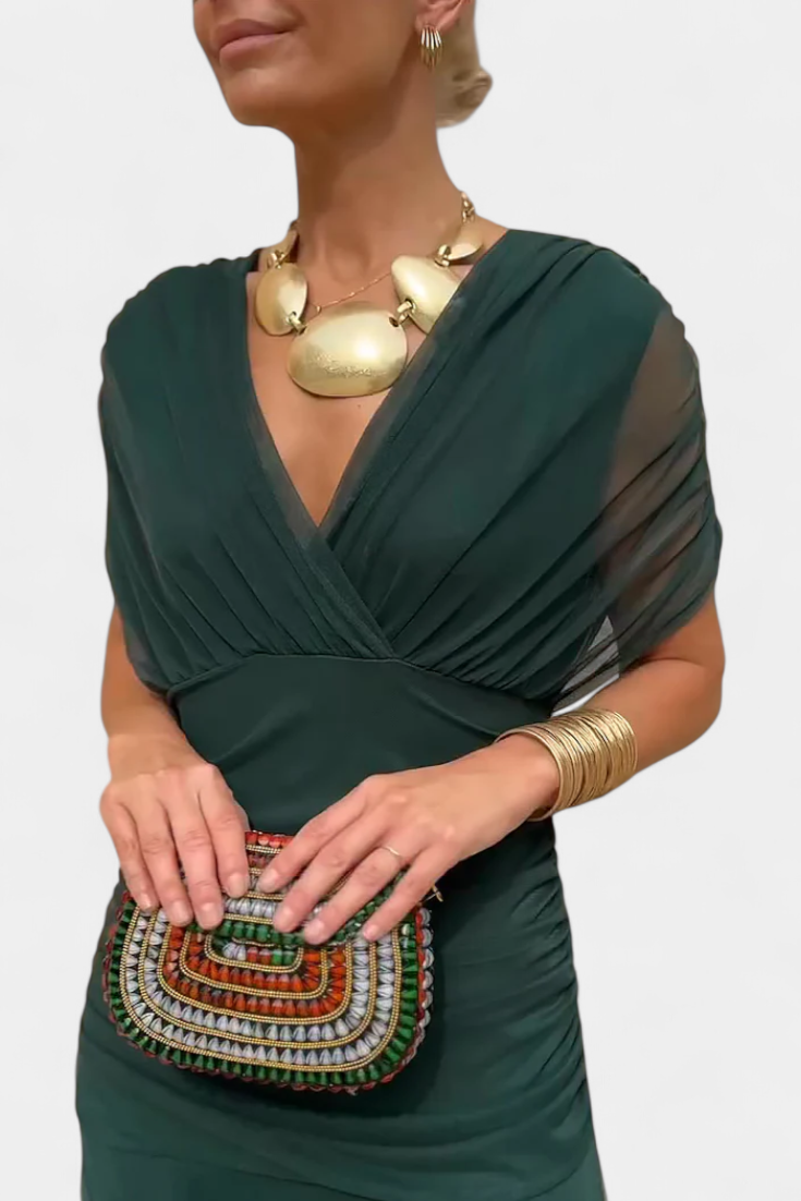 Luana - Elegantní šaty s výstřihem do V