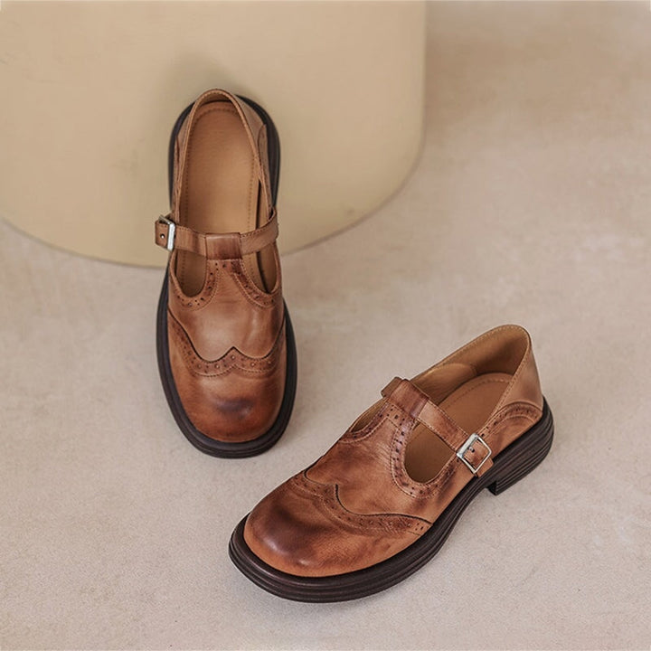 Vela - Premium kožené Mary Janes
