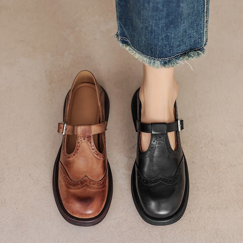 Vela - Premium kožené Mary Janes