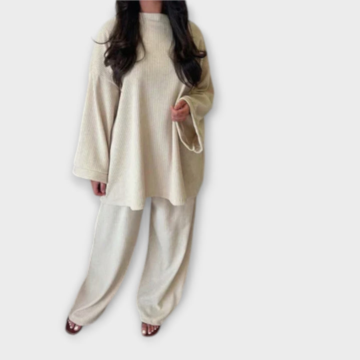Ingrid - Plus Size Acanalado Souprava