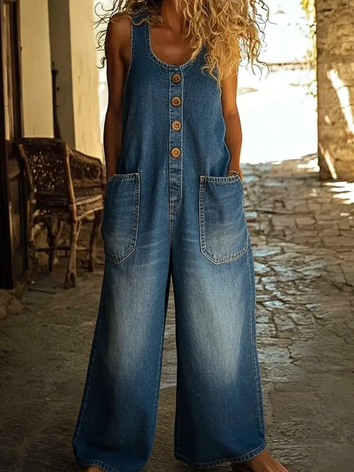 Graça - Vintage Washed Denim Overál
