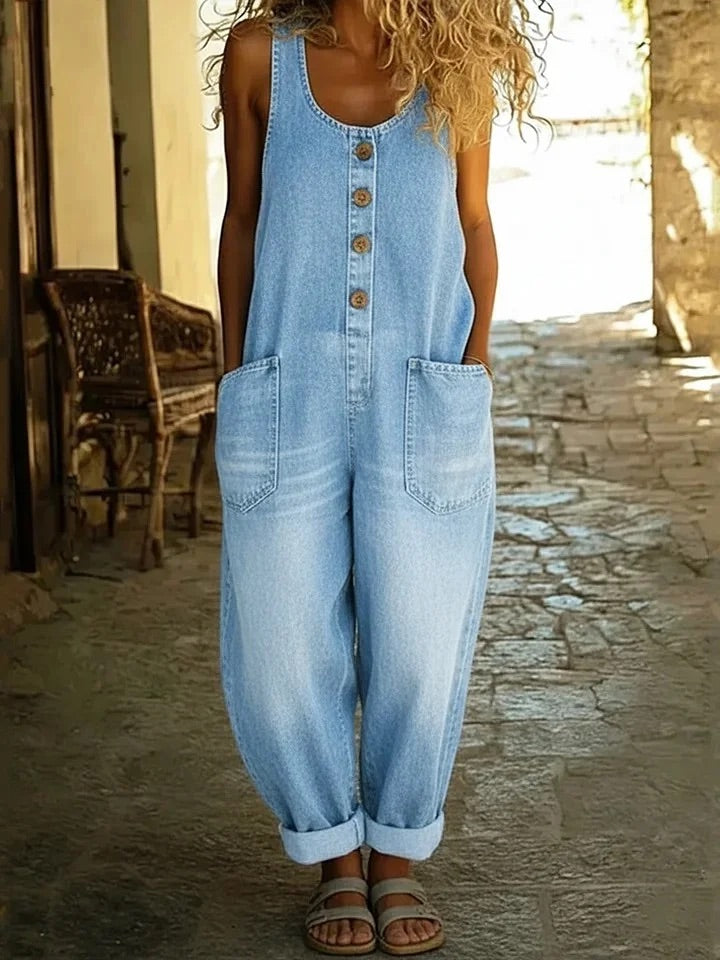 Graça - Vintage Washed Denim Overál